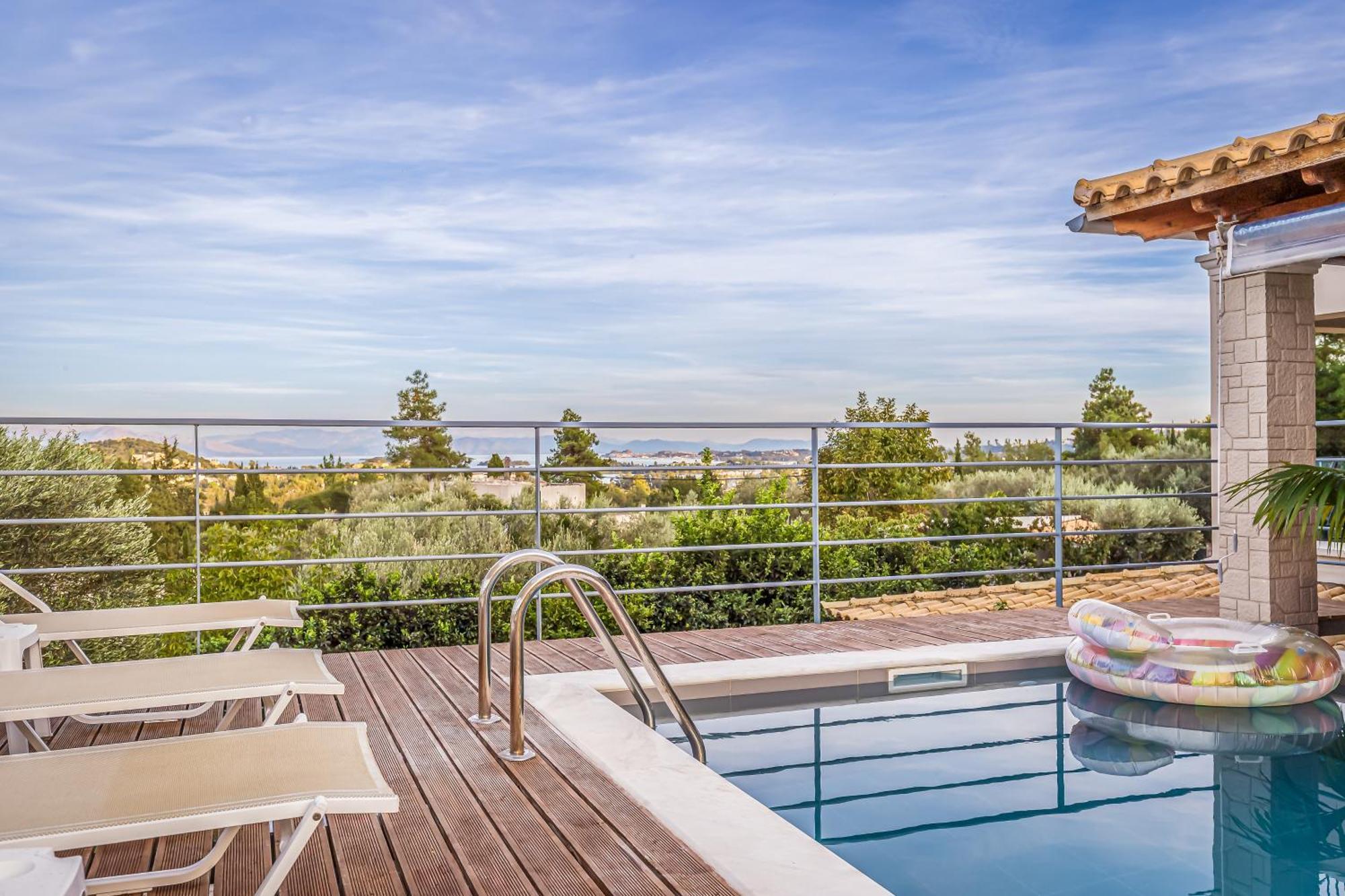 Villa Olivia Corfu - Amazing Sea-View 3 Bedroom Villa With A Pool Gazátika Exterior foto